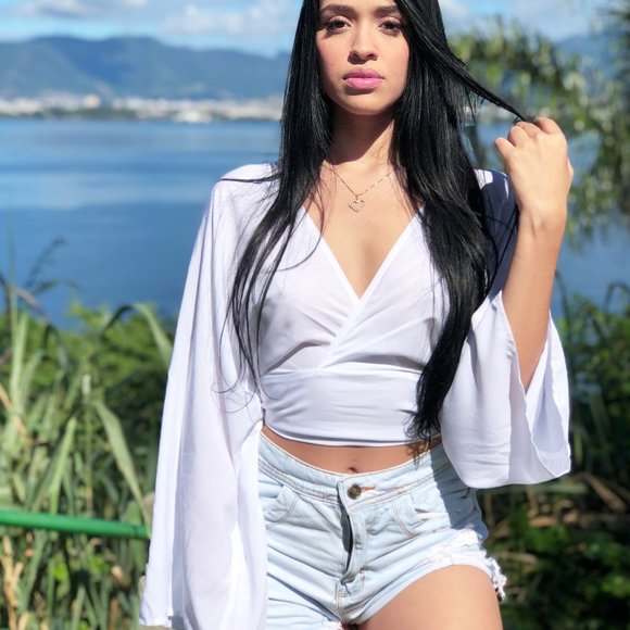 WOMEN'S WHITE TIE-BACK LOUNGE SWIM COVER-UP - Picture 3 of 4